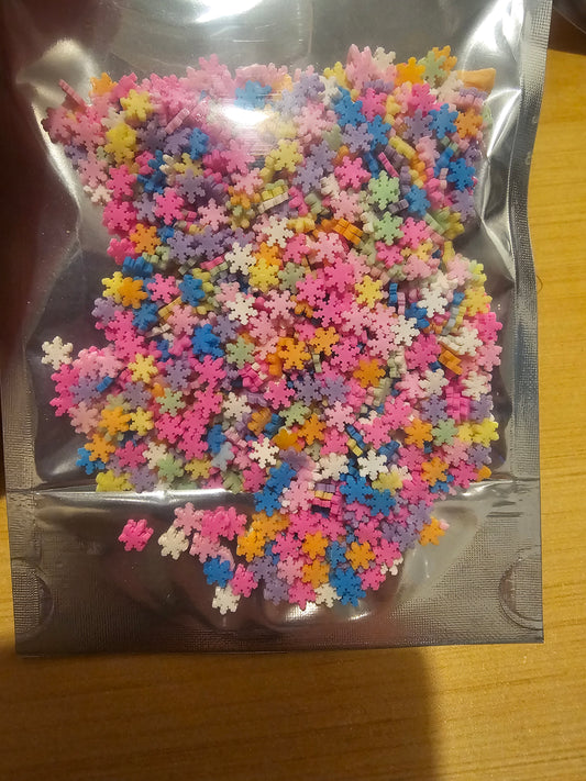 Colorful Snowflakes Pieces
