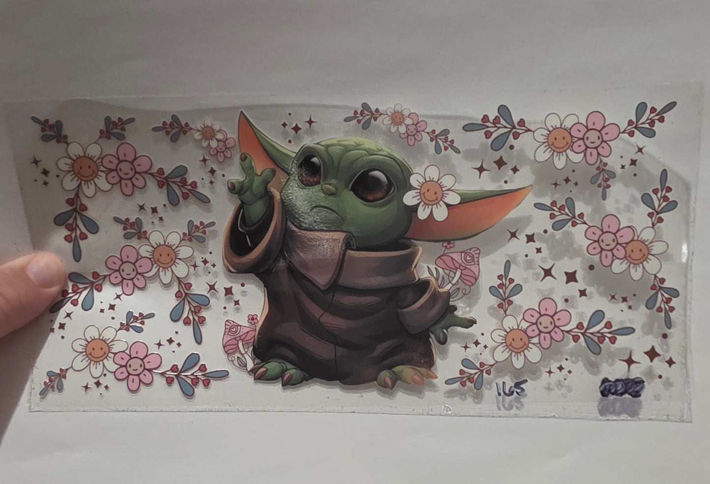 Baby Yoda With Flowers