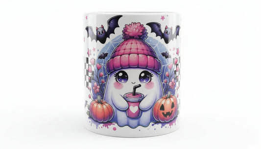 Ghost with Bats and Pumkins