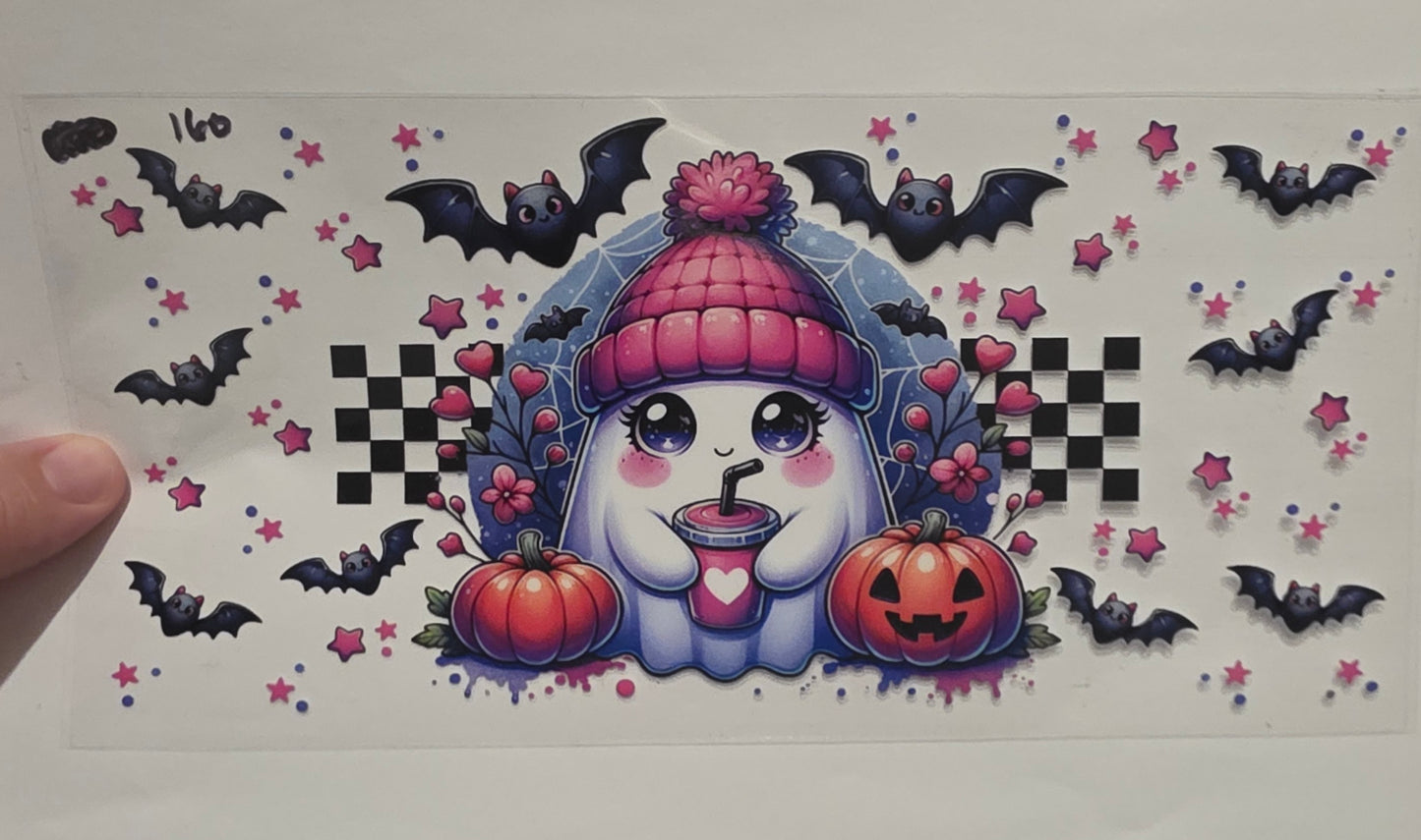 Ghost with Bats and Pumkins