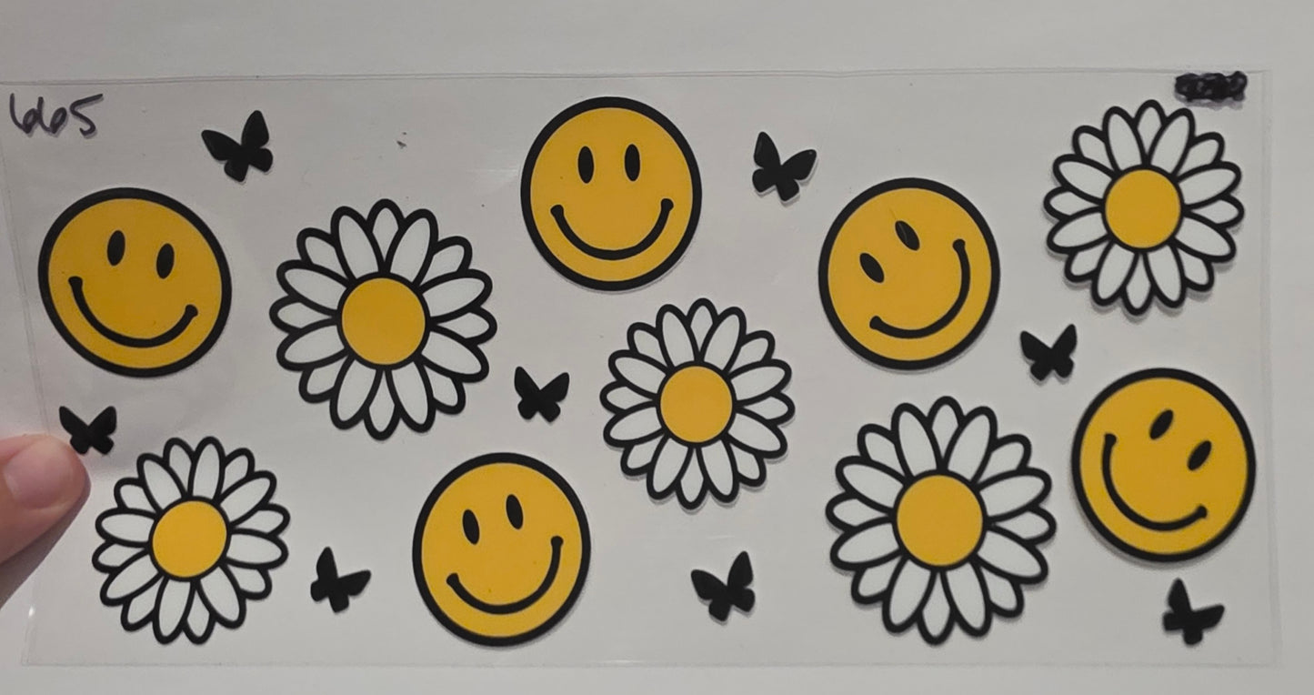 Smiley face & Flowers