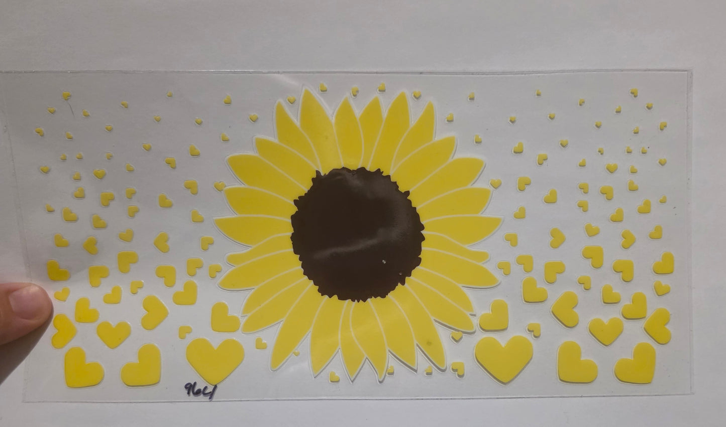 Sunflower with hearts