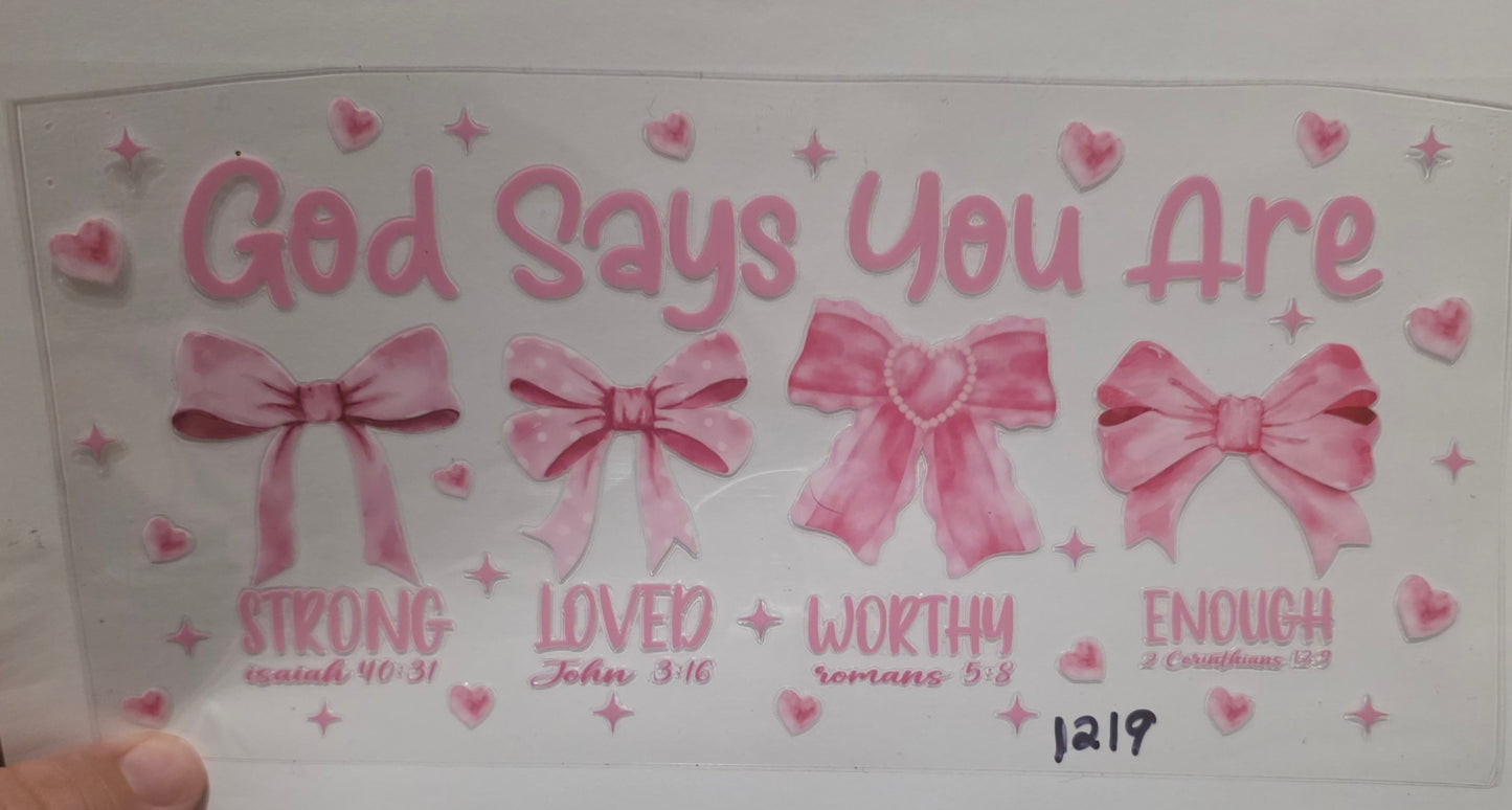 God Says you are