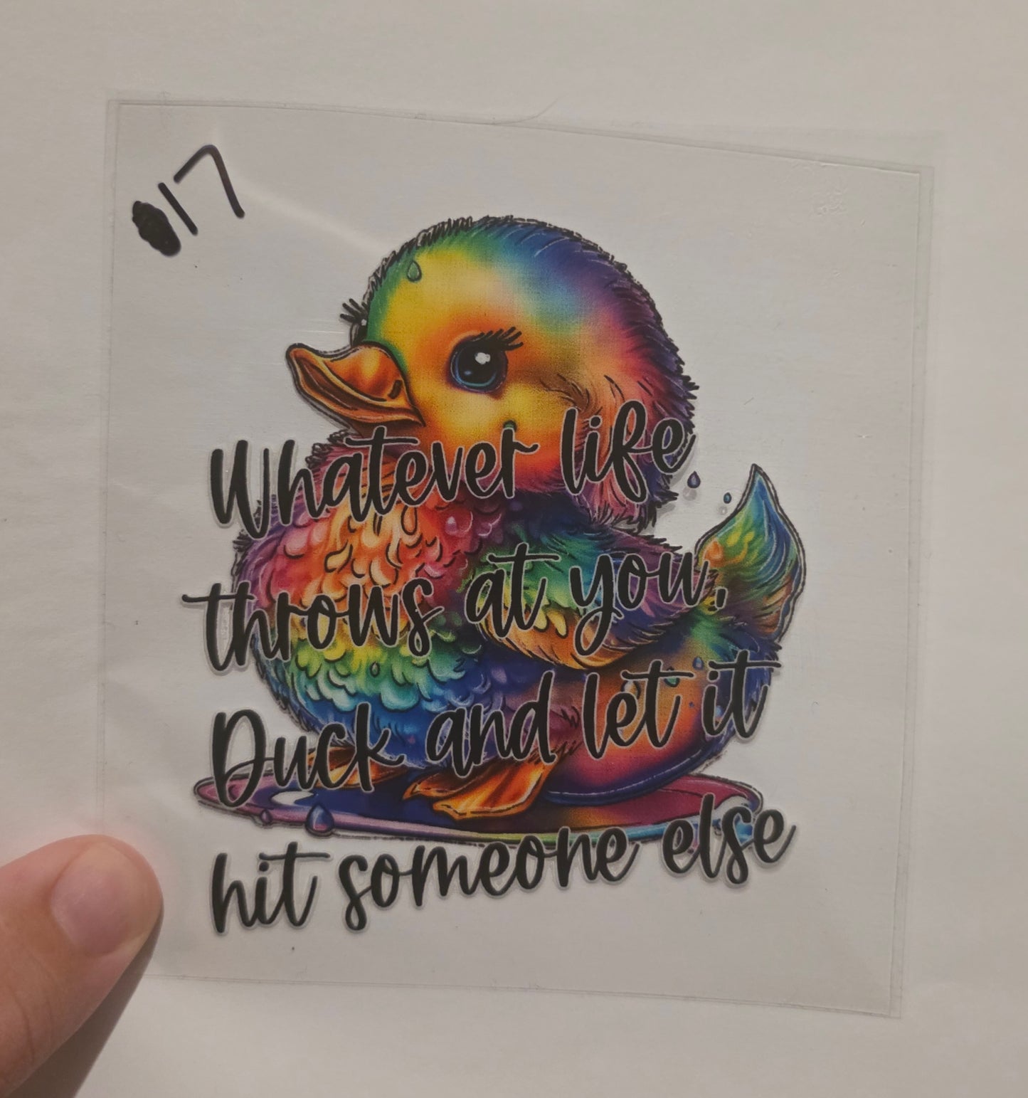 Whatever life Throws at you duck and let it hit someone els