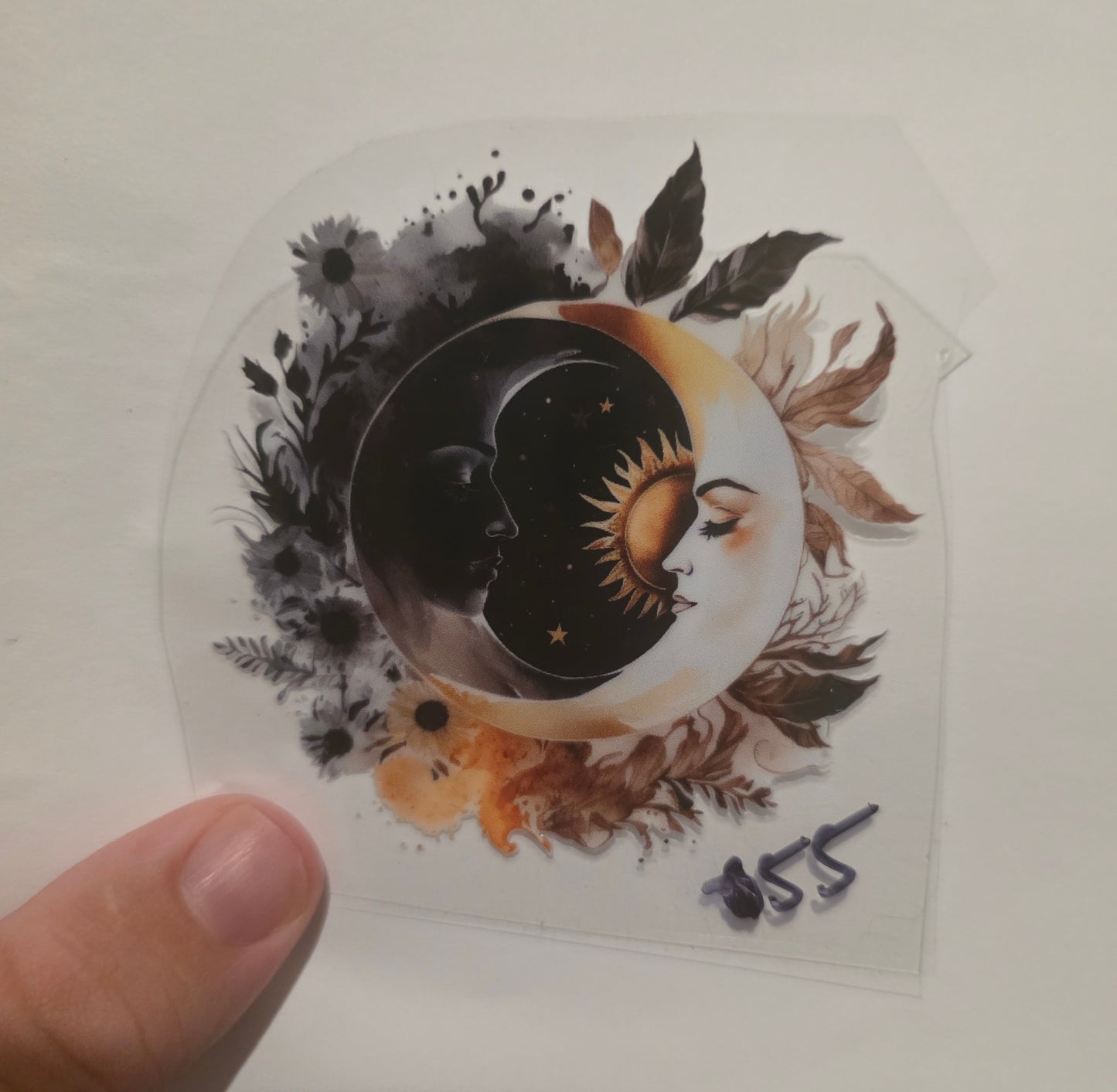 Balck and white moon