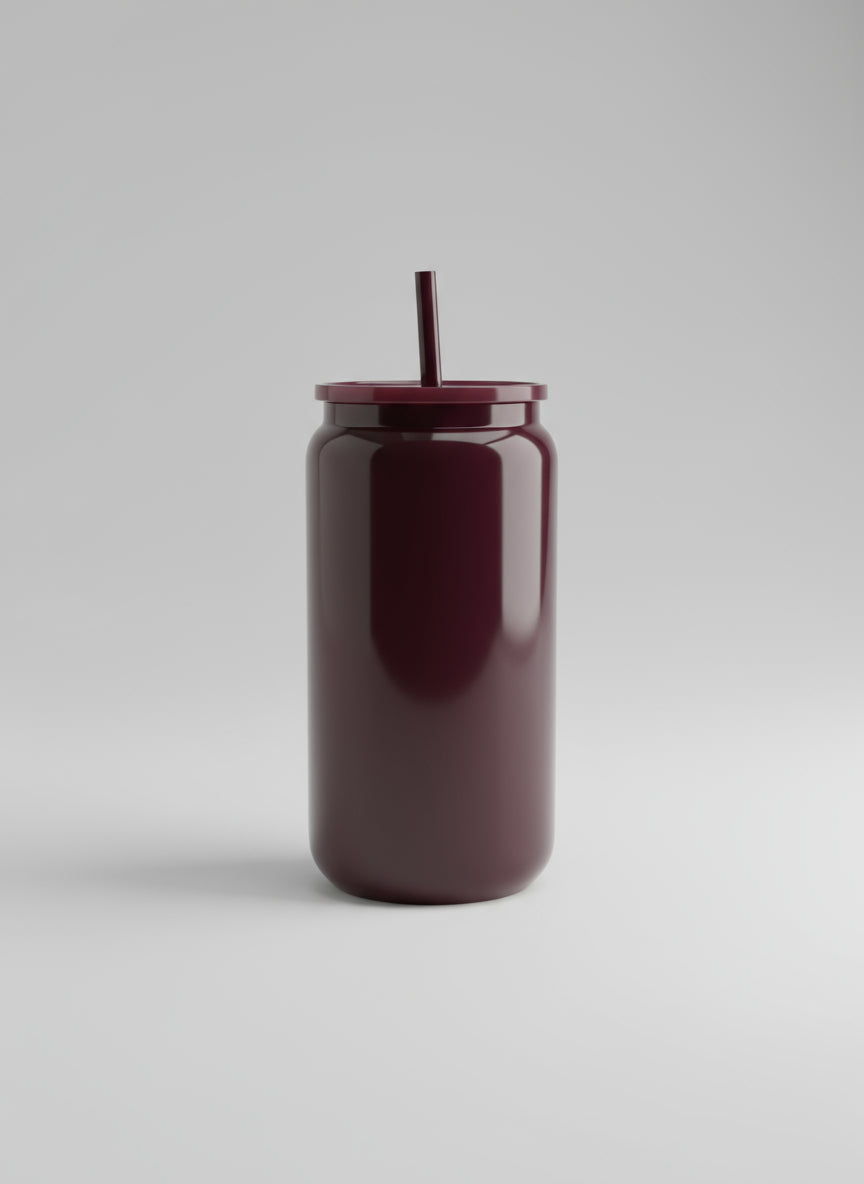 Dark purple glass cup