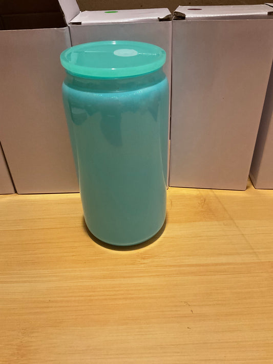 Teal Glass cup