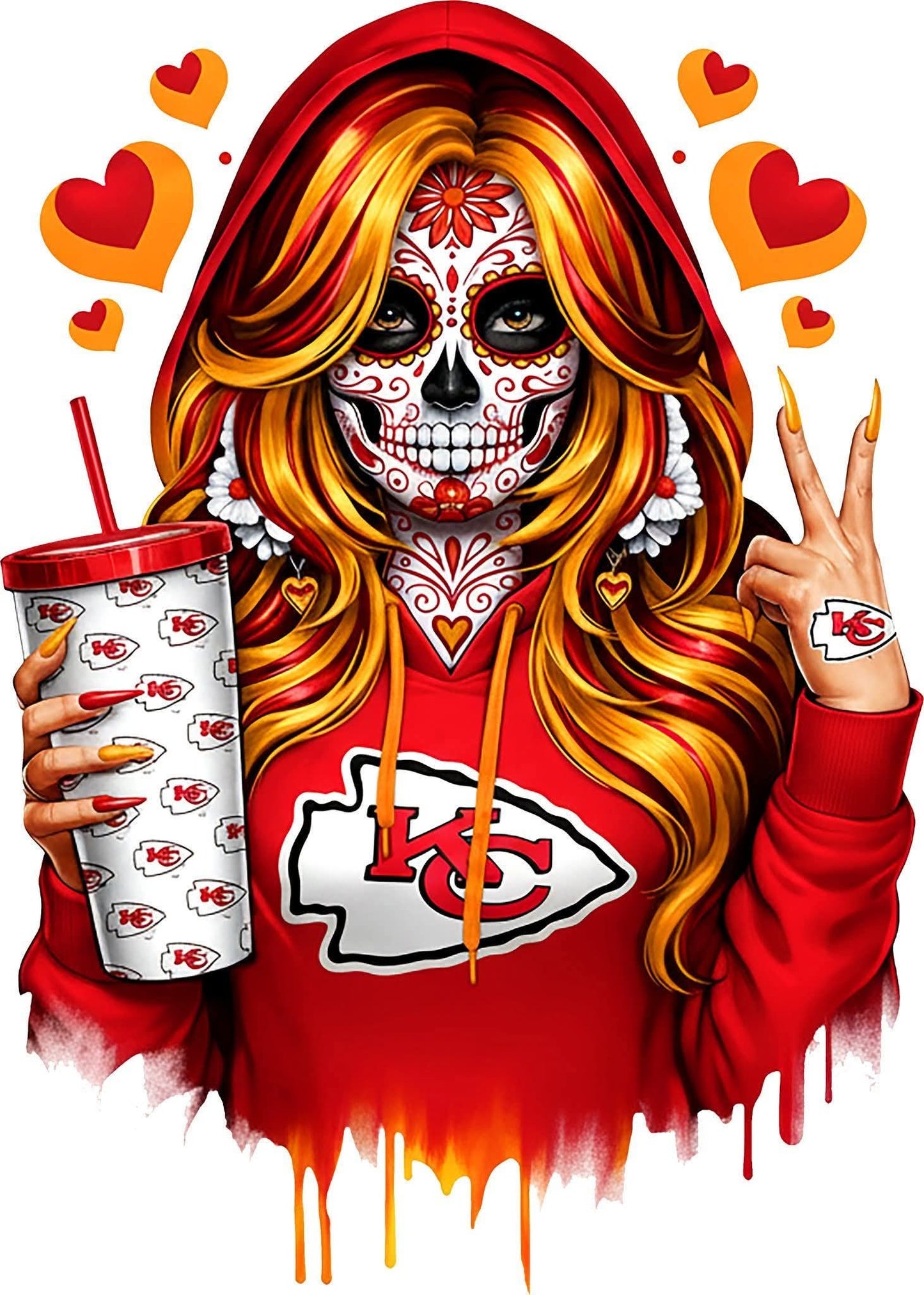 Skull makeup girl