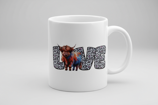 Love with highland cow