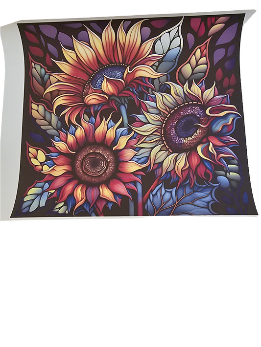 Colorful sunflowers