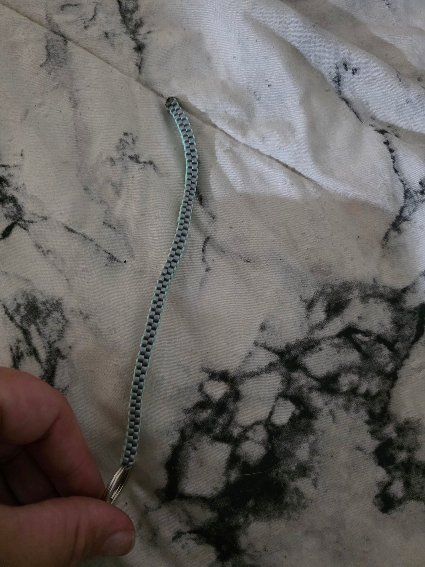Light Blue and Gray Keychain
