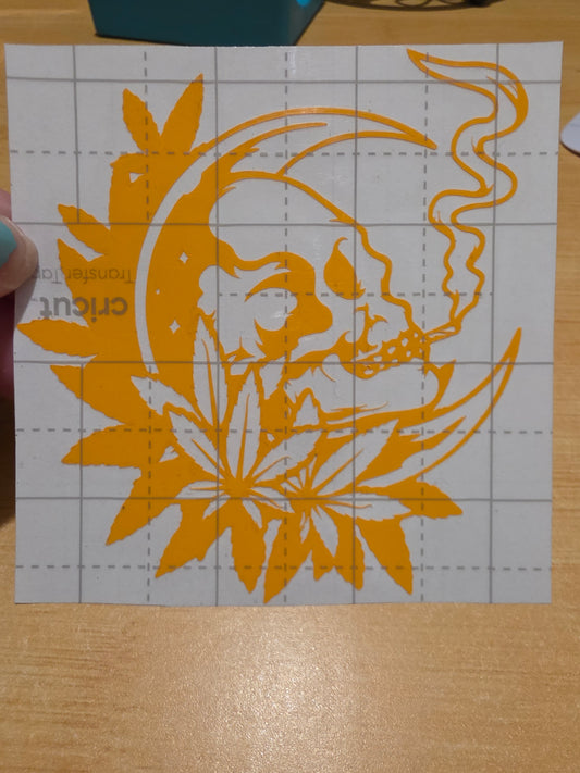 Weed Skull Moon (Decal)