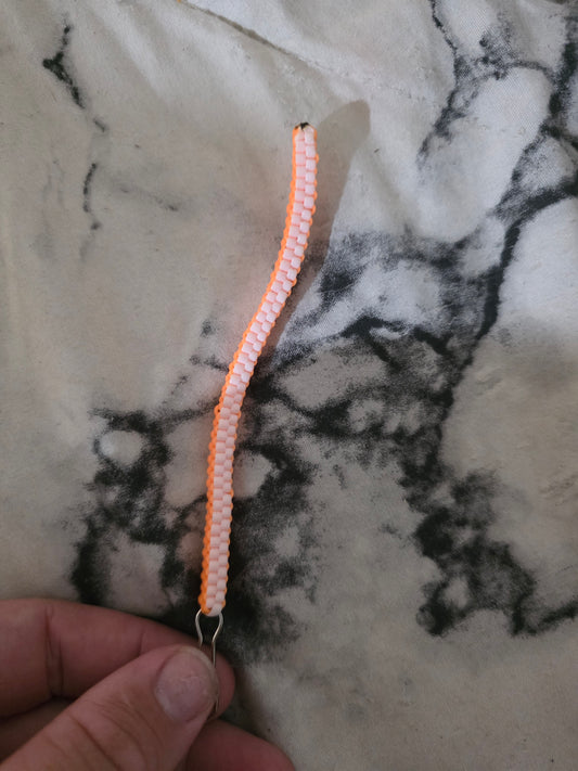 Orange and white Keychain