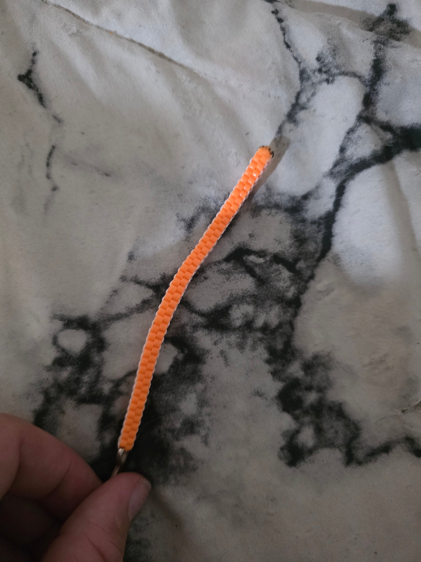 Orange and white Keychain