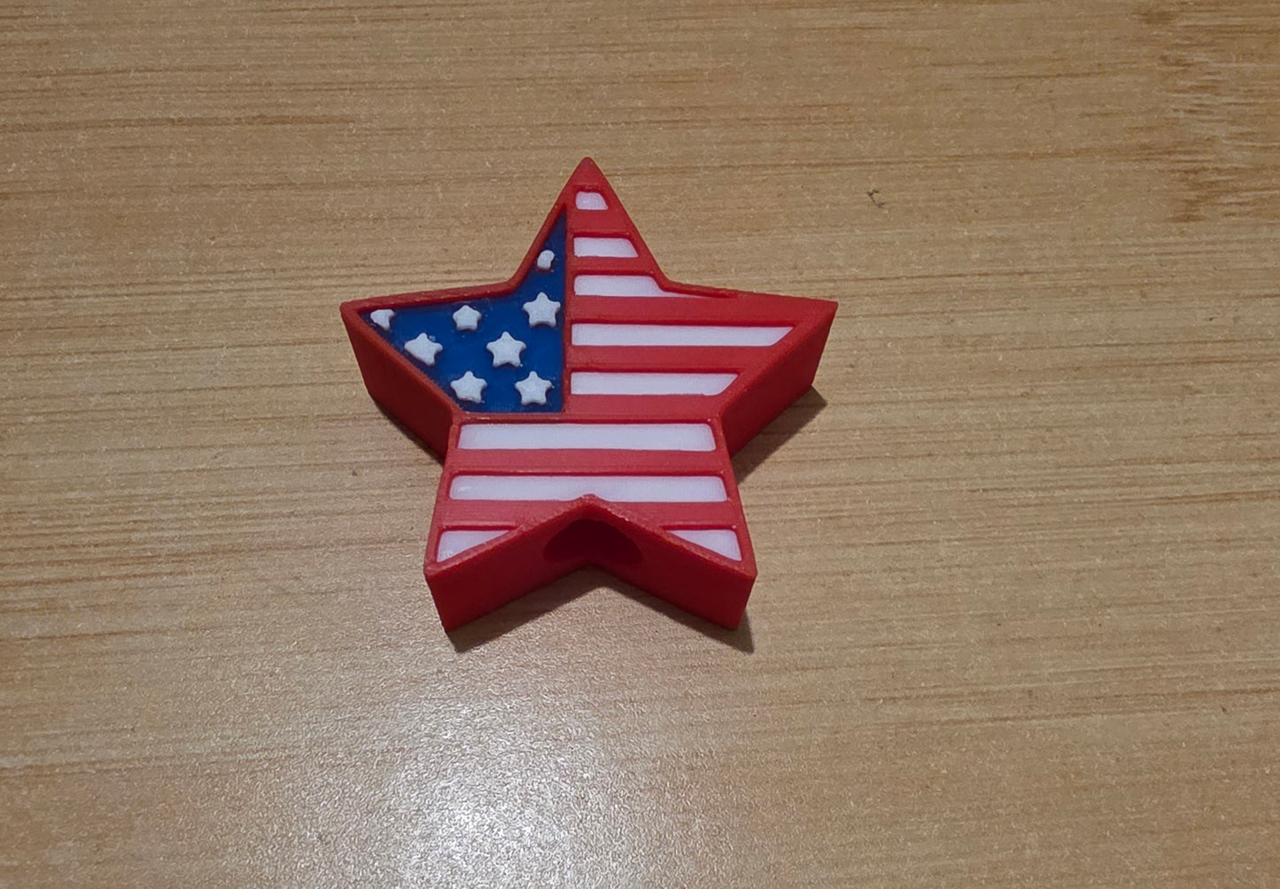 American flag straw topper