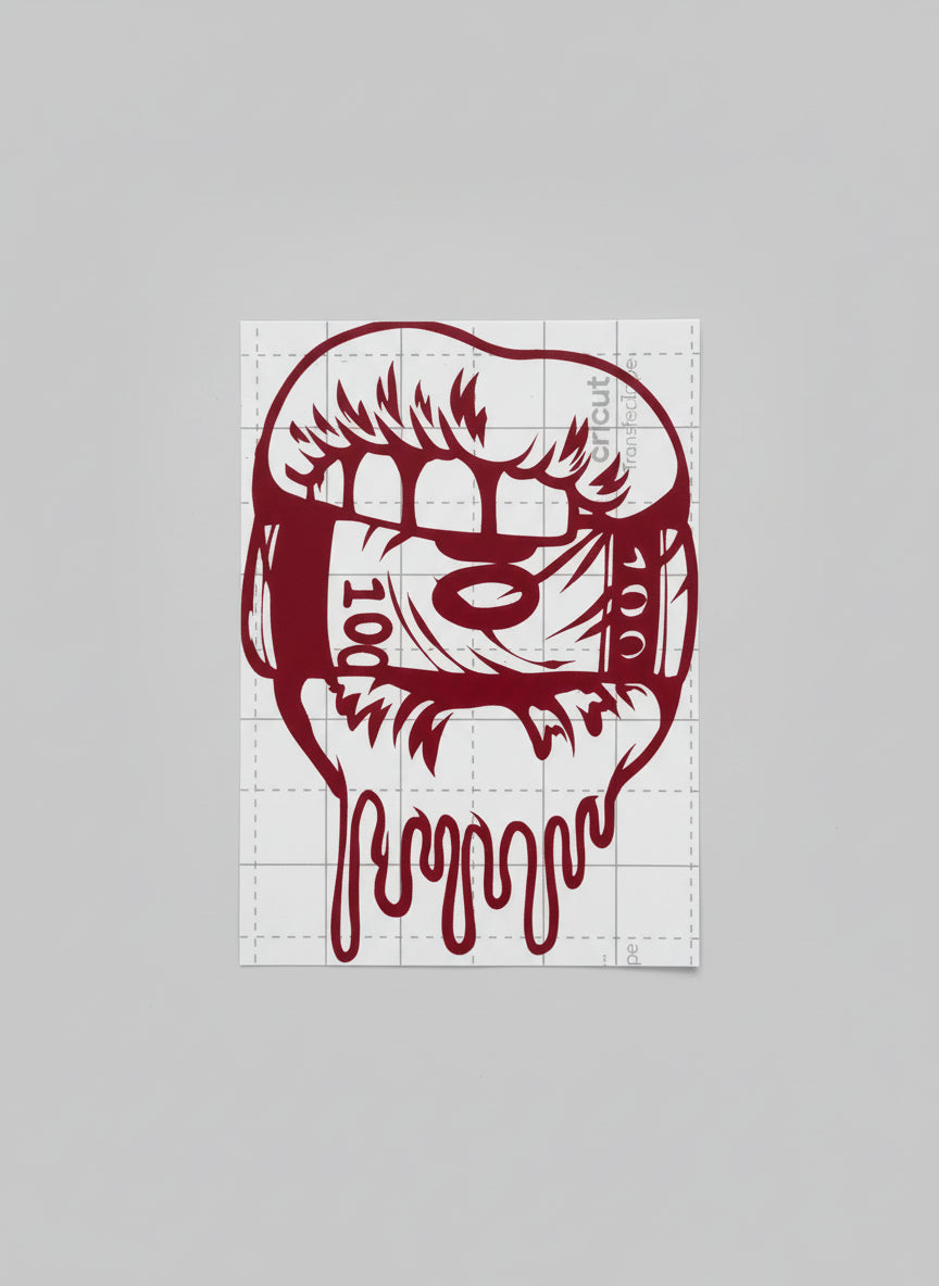 Mouth Biting Money (Decal)