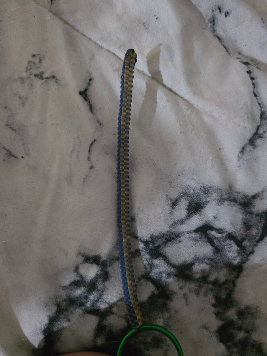 Dark Blue and Yellow Keychain