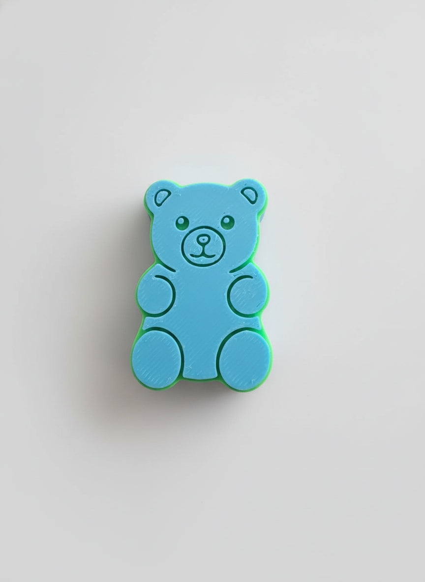 Blue bear straw topper