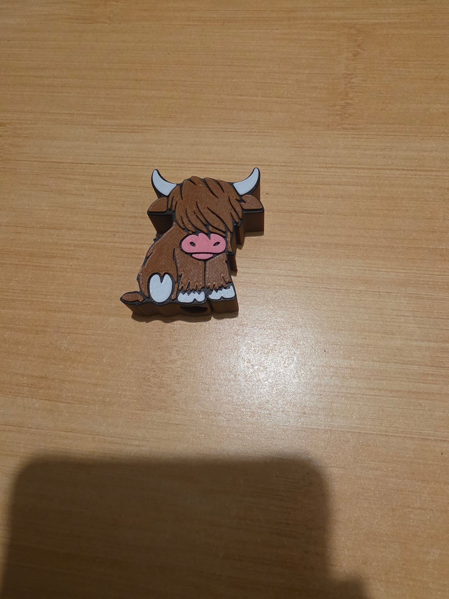 Highland cow straw topper