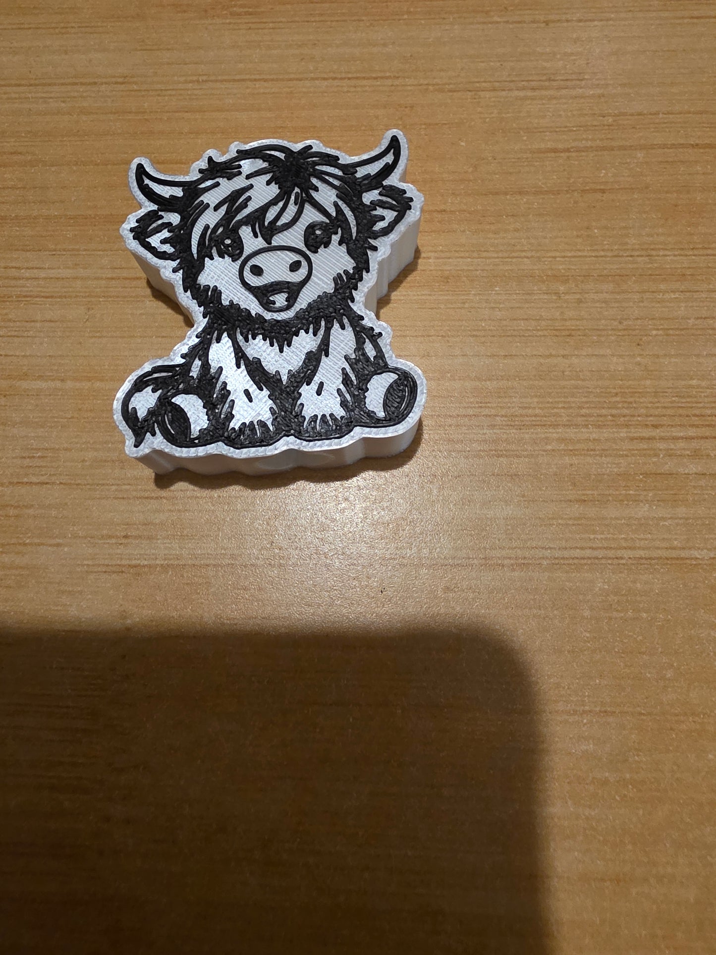 Highland cow straw topper