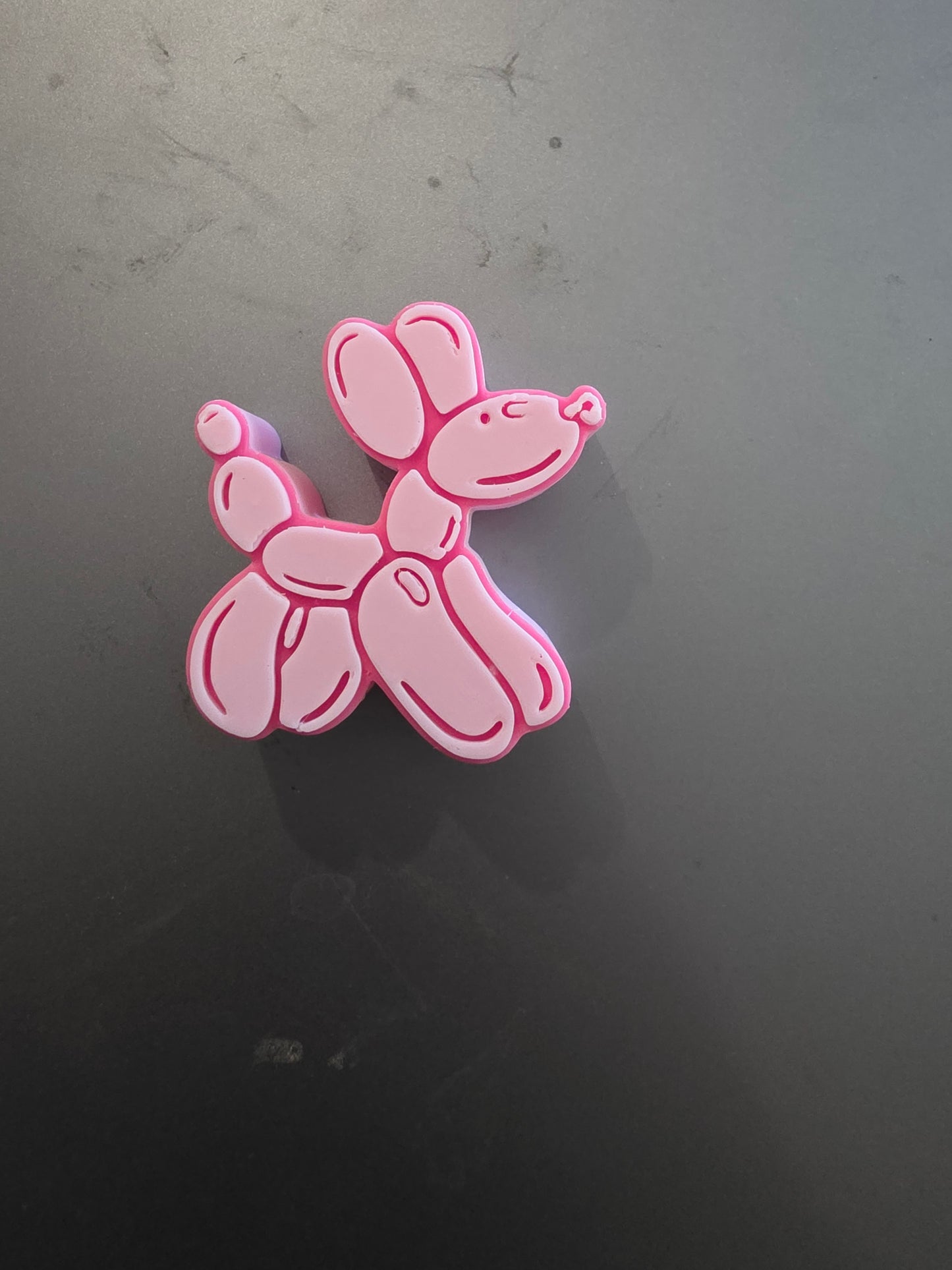 Pink Balloon Dog Straw topper