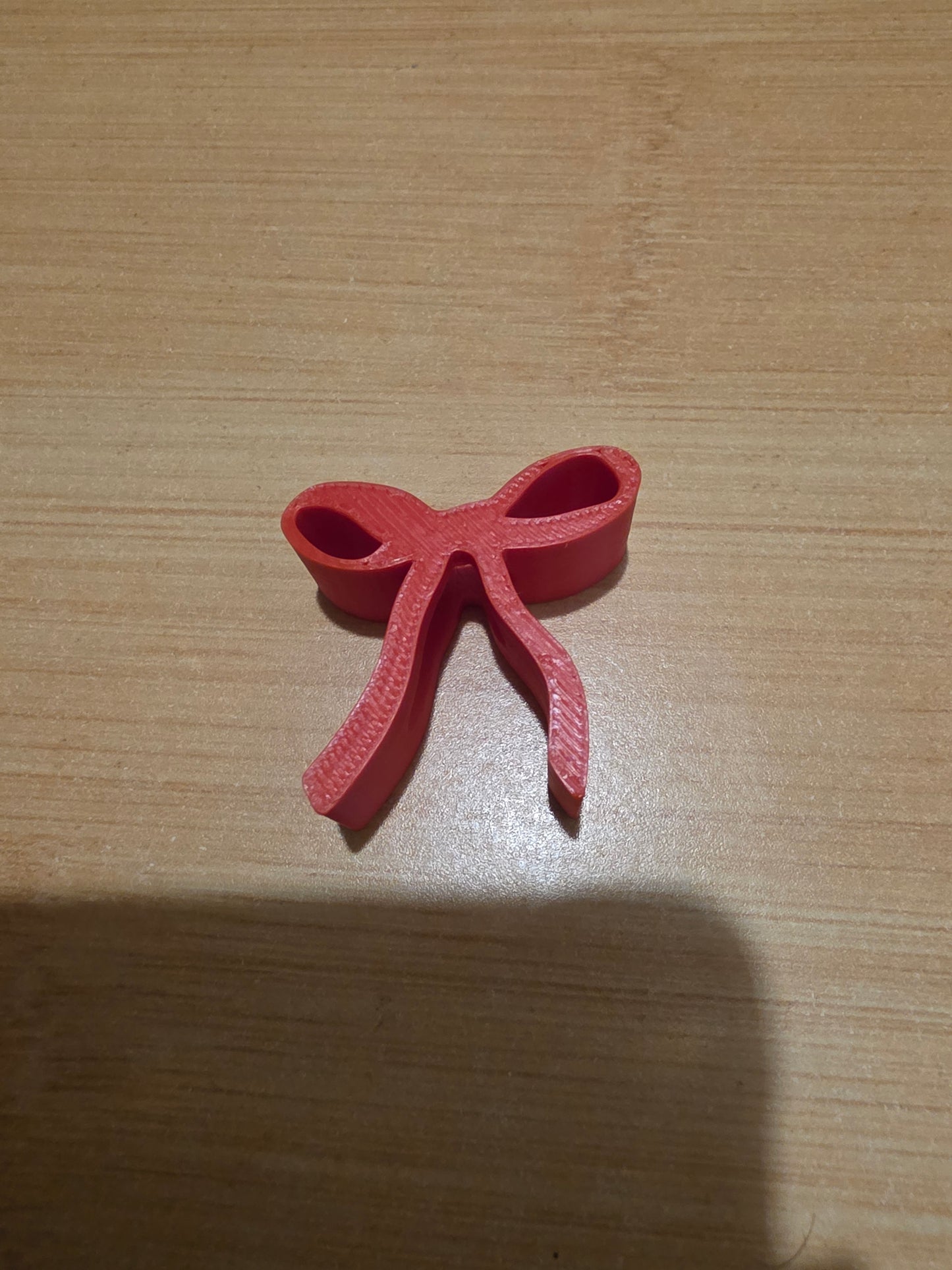 Red bow straw topper
