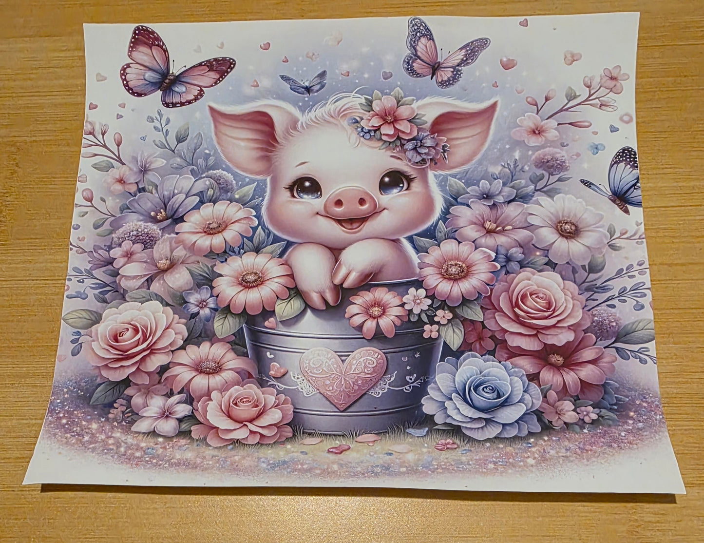 Pig with flowers