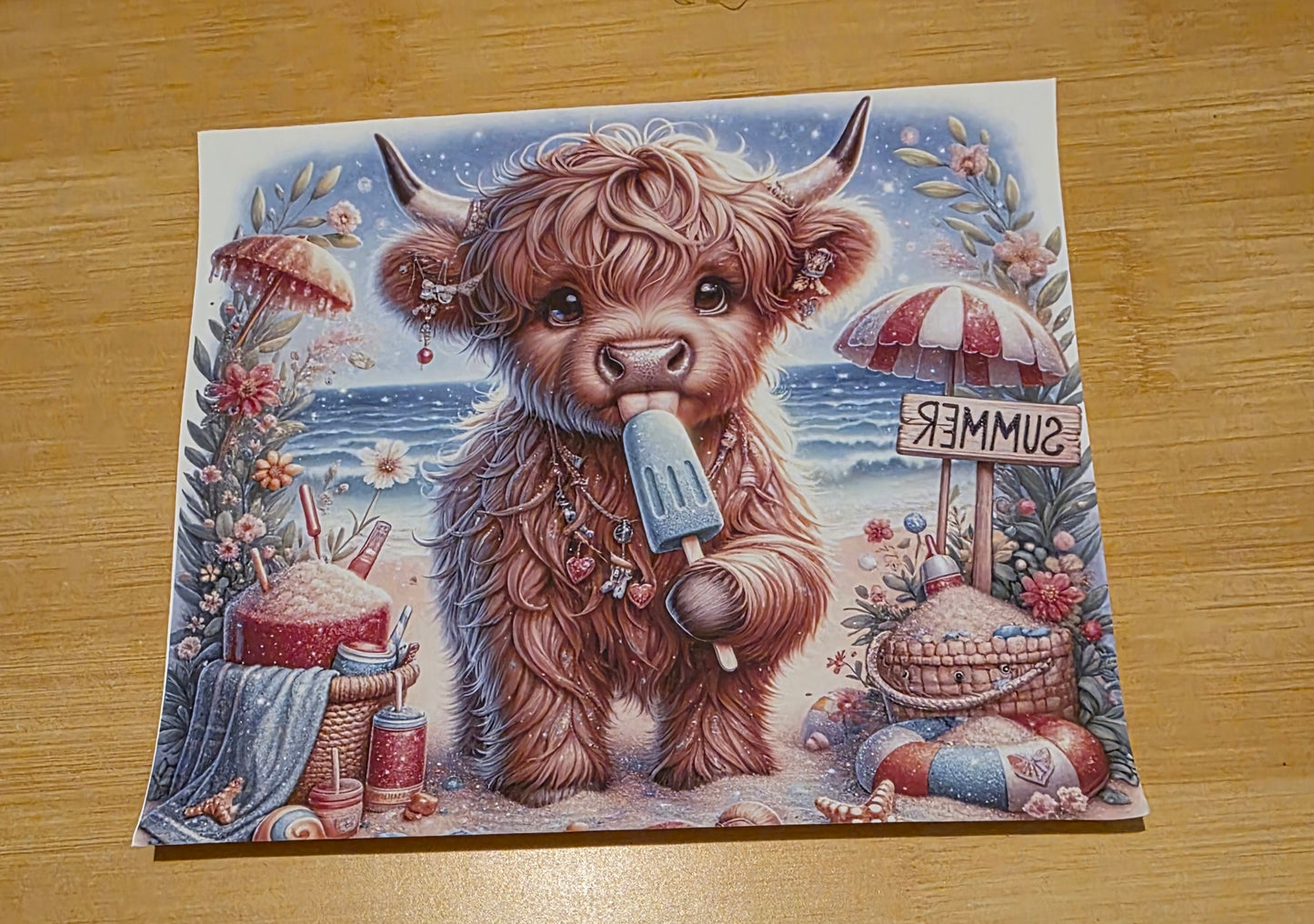 Highland cow summer