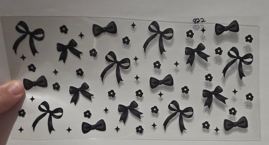 balck bows and Flowers