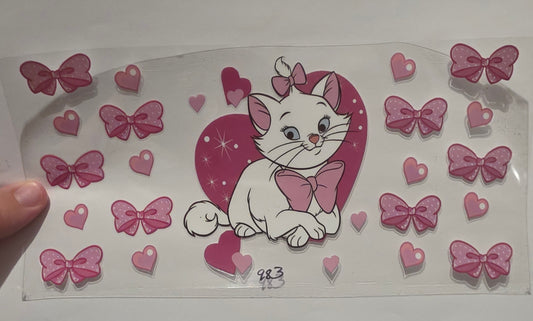 white kitty with pink hearts