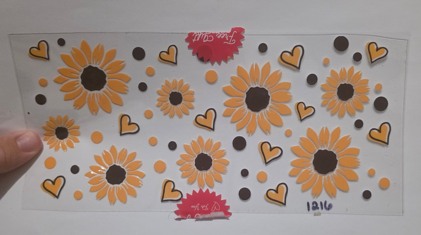 Sun Flower and hearts