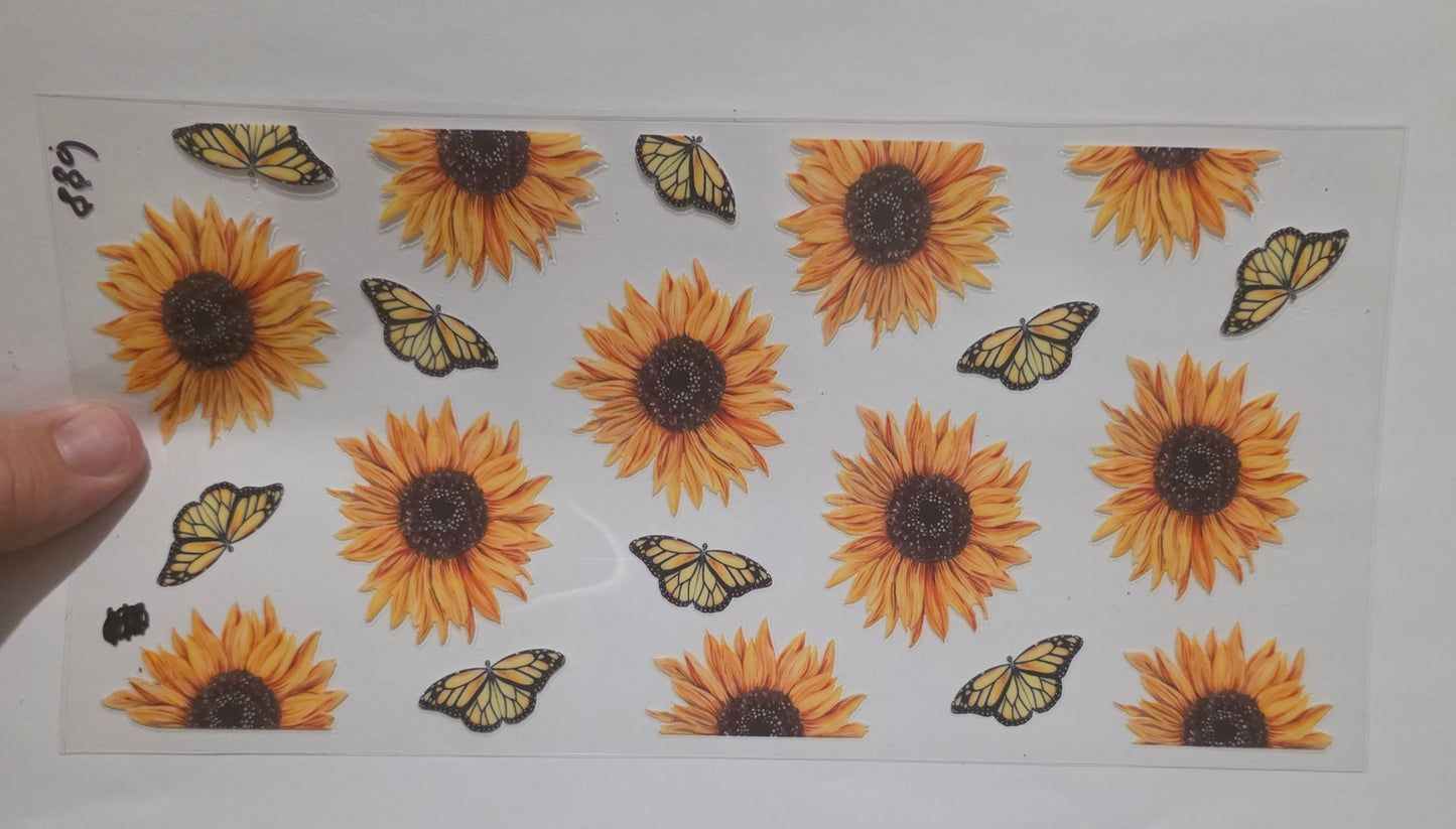Sunflowers & butterflies