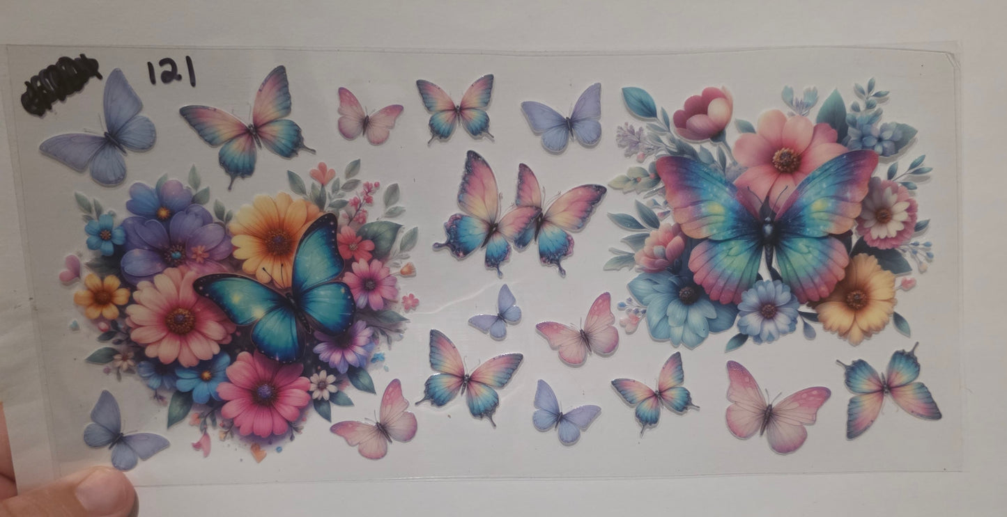 Butterflies and flowers