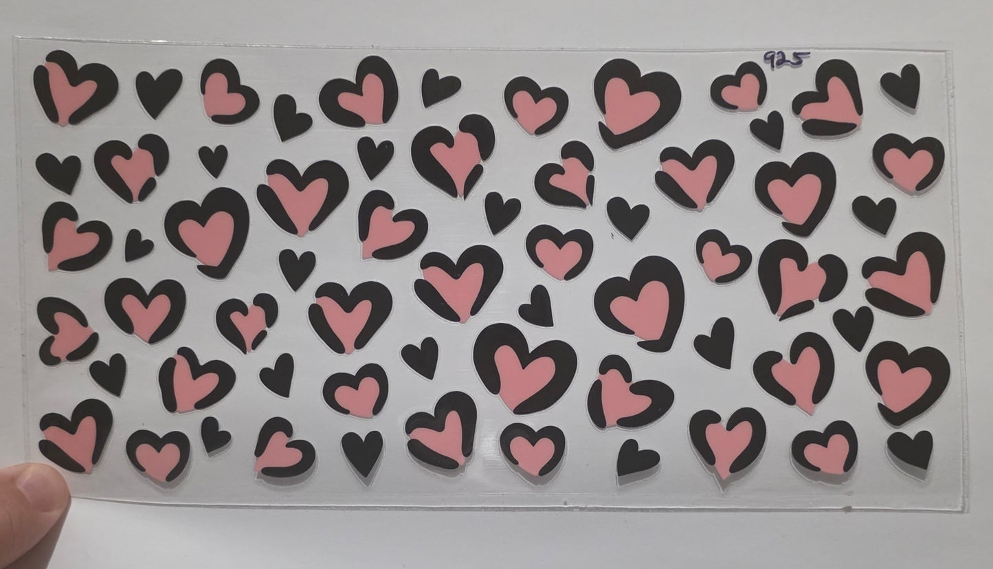 Black & Pink hearts
