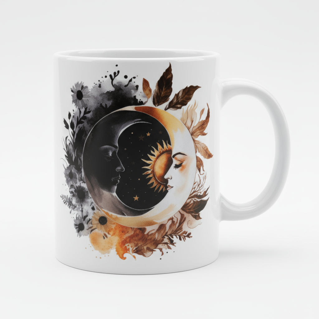 Balck and white moon