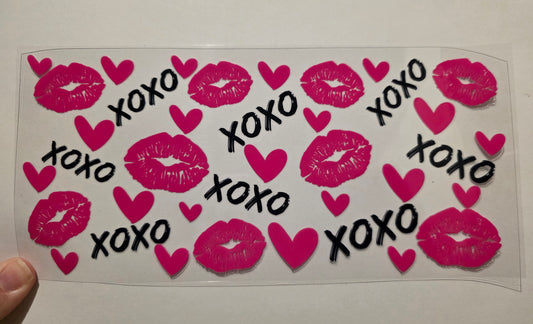 XoXo with lips and hearts