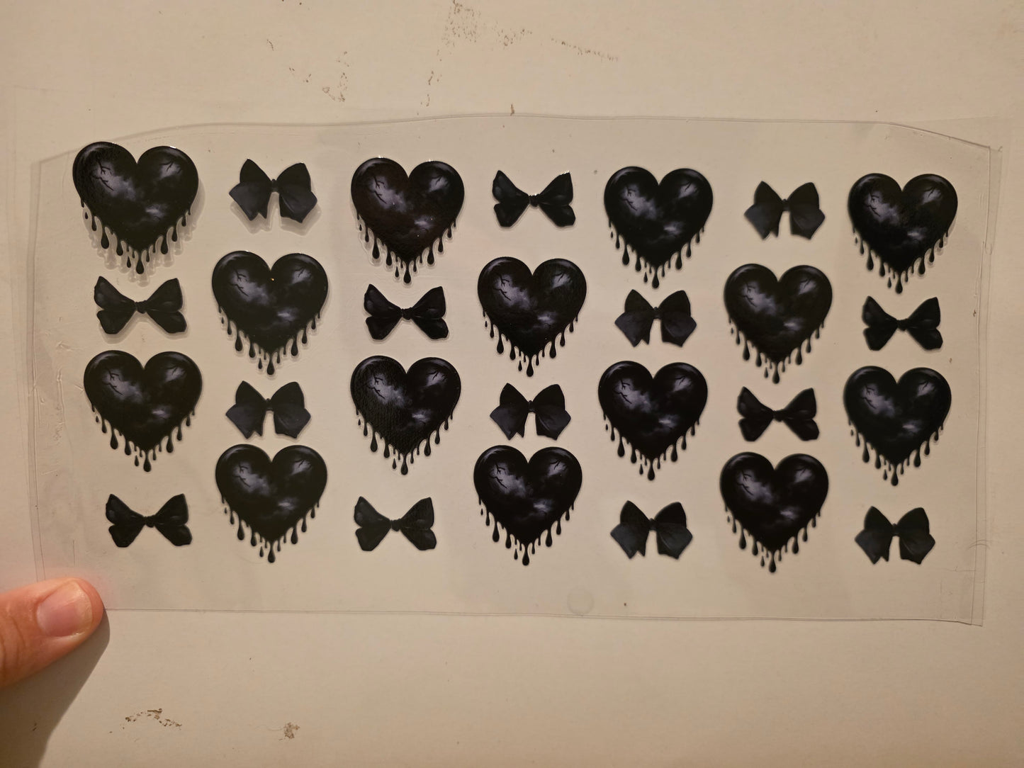 Black Hearts with Black bows