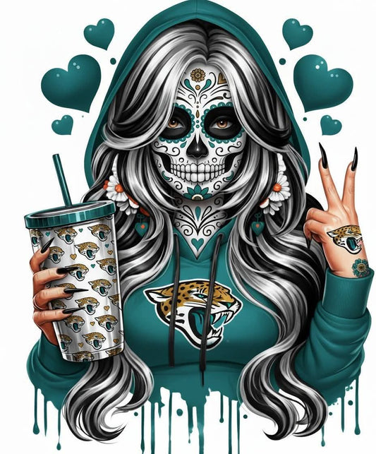 Skull makeup girl