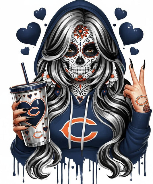 Skull makeup girl