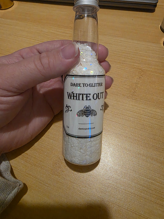 #743 White Out Chunky Glitter
