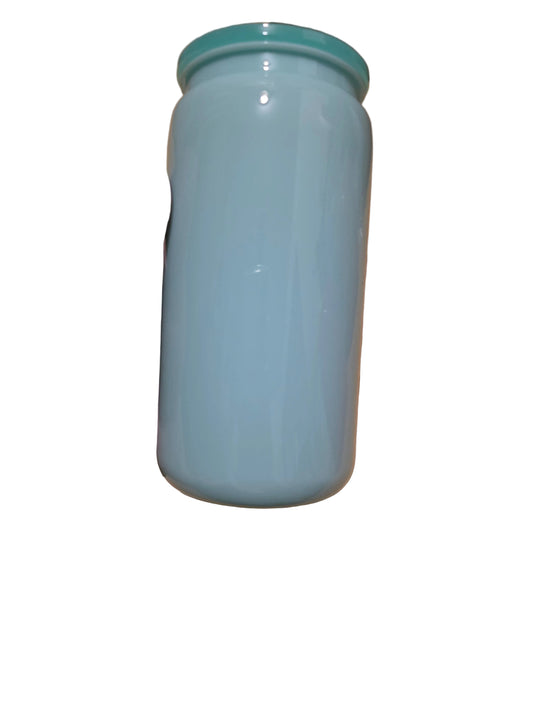 16 oz baby blue arylic mason jar