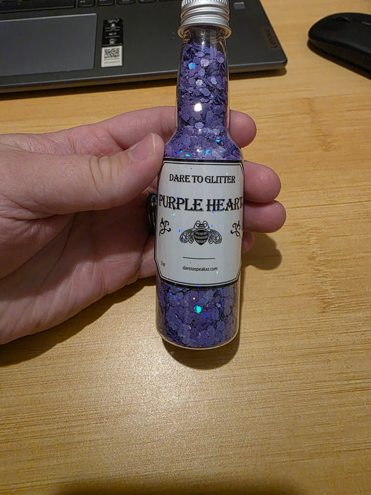 #707 Purple Heart Chunky Glitter