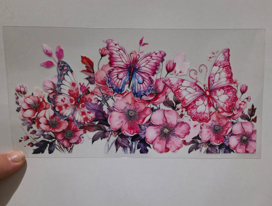 Butterflies and flowers