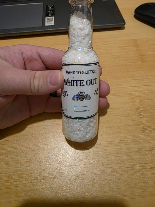 #709 White Out Chunky Glitter