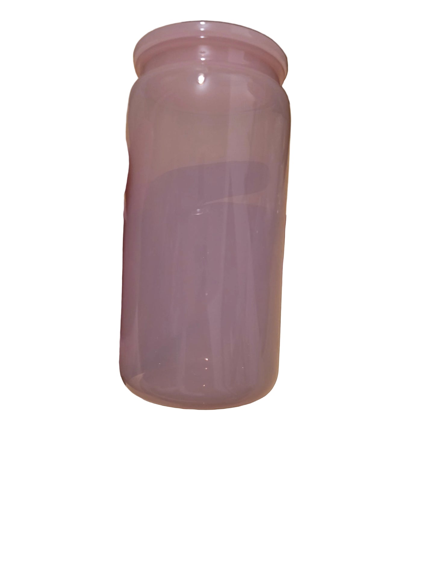 16 oz light pink ary;ic mason jar