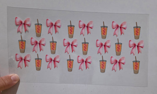 dunkin coffee and Pink Bows