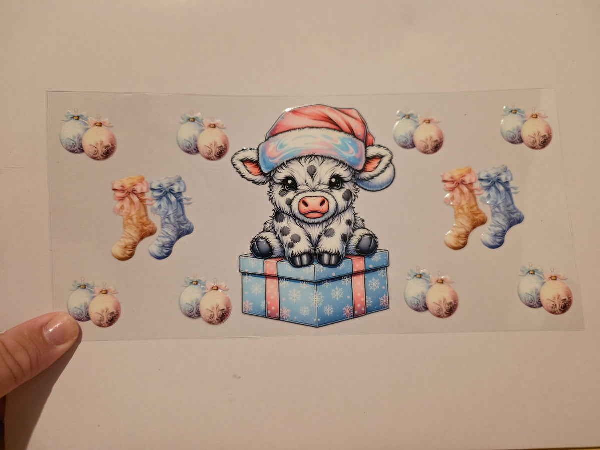 Christmas highland cow