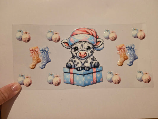 Christmas highland cow