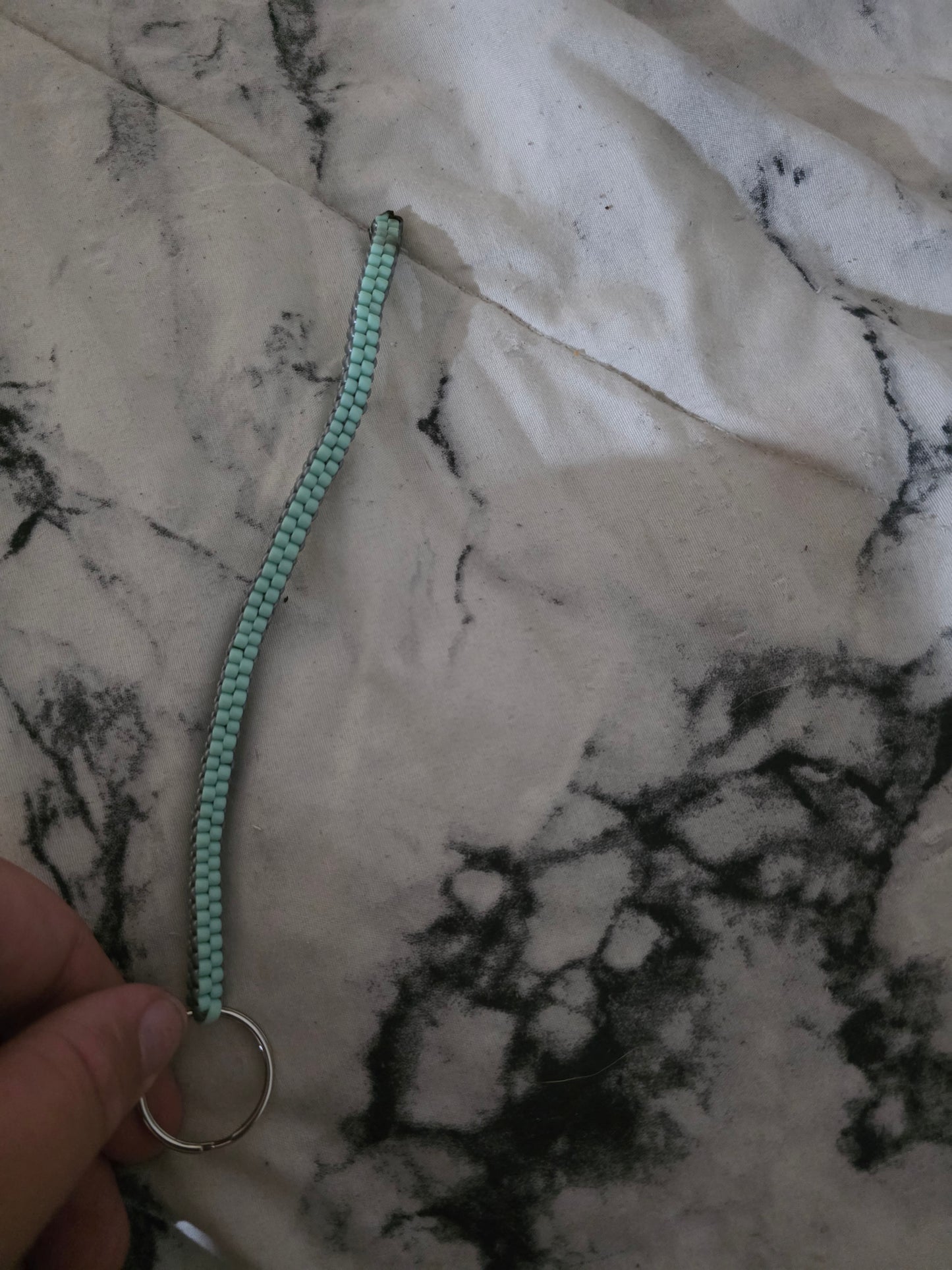 Light Blue and Gray Keychain
